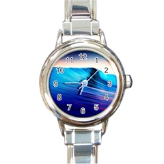 Rolling Waves Round Italian Charm Watch by Sapixe