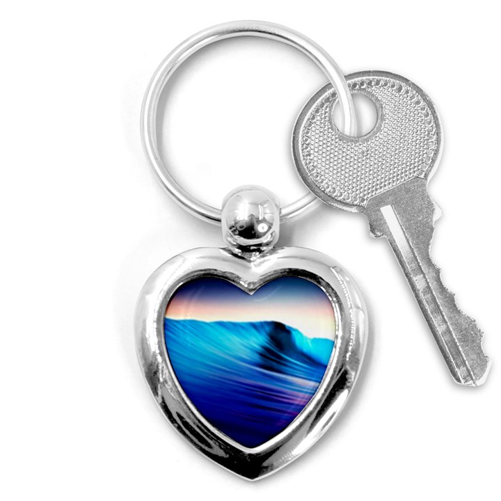 Rolling Waves Key Chains (Heart) 