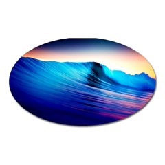 Rolling Waves Oval Magnet