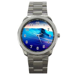 Rolling Waves Sport Metal Watch by Sapixe