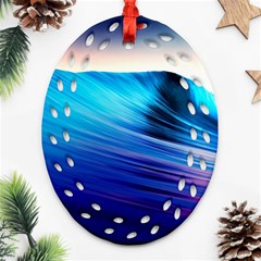 Rolling Waves Ornament (oval Filigree) by Sapixe