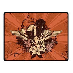 Rock Music Moves Me Double Sided Fleece Blanket (small)  by Sapixe