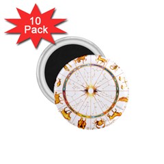 Zodiac  Institute Of Vedic Astrology 1 75  Magnets (10 Pack)  by Sapixe