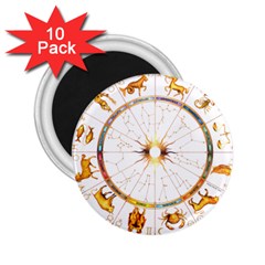 Zodiac  Institute Of Vedic Astrology 2 25  Magnets (10 Pack)  by Sapixe