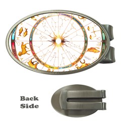 Zodiac  Institute Of Vedic Astrology Money Clips (oval)  by Sapixe