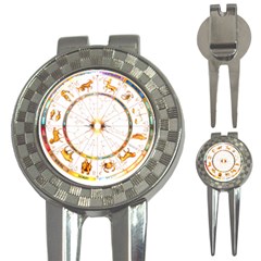 Zodiac  Institute Of Vedic Astrology 3-in-1 Golf Divots by Sapixe