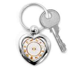 Zodiac  Institute Of Vedic Astrology Key Chains (heart)  by Sapixe