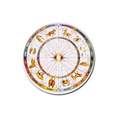 Zodiac  Institute Of Vedic Astrology Rubber Round Coaster (4 Pack)  by Sapixe