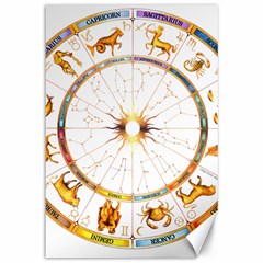 Zodiac  Institute Of Vedic Astrology Canvas 12  X 18   by Sapixe