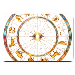 Zodiac  Institute Of Vedic Astrology Large Doormat  by Sapixe