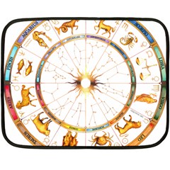 Zodiac  Institute Of Vedic Astrology Fleece Blanket (mini) by Sapixe