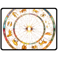 Zodiac  Institute Of Vedic Astrology Fleece Blanket (large)  by Sapixe