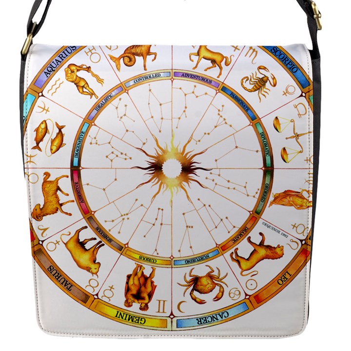 Zodiac  Institute Of Vedic Astrology Flap Messenger Bag (S)