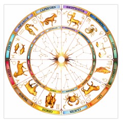 Zodiac  Institute Of Vedic Astrology Large Satin Scarf (square) by Sapixe