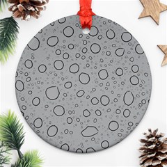 Water Glass Pattern Drops Wet Ornament (round) by Sapixe