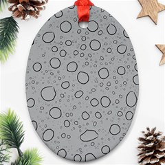 Water Glass Pattern Drops Wet Ornament (oval) by Sapixe