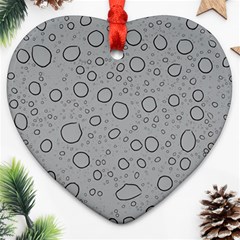 Water Glass Pattern Drops Wet Ornament (heart) by Sapixe