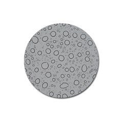 Water Glass Pattern Drops Wet Magnet 3  (round) by Sapixe