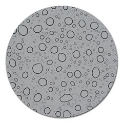 Water Glass Pattern Drops Wet Magnet 5  (round) by Sapixe