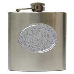 Water Glass Pattern Drops Wet Hip Flask (6 Oz) by Sapixe