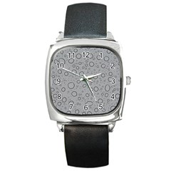 Water Glass Pattern Drops Wet Square Metal Watch by Sapixe