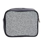 Water Glass Pattern Drops Wet Mini Toiletries Bag 2-Side Back