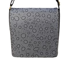 Water Glass Pattern Drops Wet Flap Messenger Bag (l)  by Sapixe