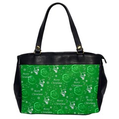 Santa Christmas Collage Green Background Office Handbags by Sapixe