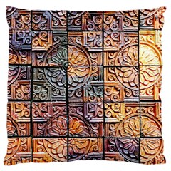 Wooden Blocks Detail Large Cushion Case (two Sides) by Sapixe