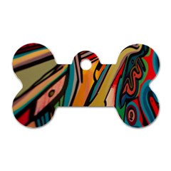 Vivid Colours Dog Tag Bone (one Side) by Sapixe