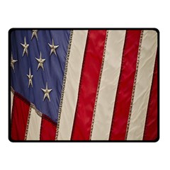 Usa Flag Double Sided Fleece Blanket (small)  by Sapixe