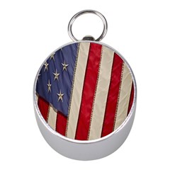 Usa Flag Mini Silver Compasses by Sapixe