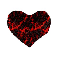 Volcanic Textures Standard 16  Premium Heart Shape Cushions by Sapixe