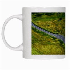 Cliff Coast Road Landscape Travel White Mugs by Sapixe