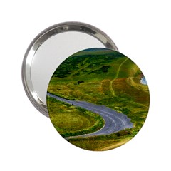 Cliff Coast Road Landscape Travel 2 25  Handbag Mirrors by Sapixe