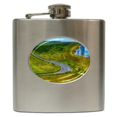 Cliff Coast Road Landscape Travel Hip Flask (6 Oz) by Sapixe