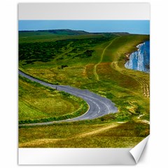 Cliff Coast Road Landscape Travel Canvas 11  X 14   by Sapixe