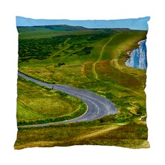 Cliff Coast Road Landscape Travel Standard Cushion Case (two Sides) by Sapixe