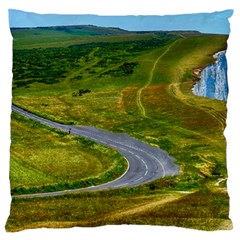 Cliff Coast Road Landscape Travel Standard Flano Cushion Case (one Side) by Sapixe