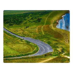 Cliff Coast Road Landscape Travel Double Sided Flano Blanket (large)  by Sapixe