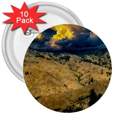 Hills Countryside Landscape Nature 3  Buttons (10 Pack)  by Sapixe