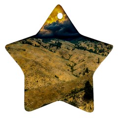 Hills Countryside Landscape Nature Star Ornament (two Sides) by Sapixe