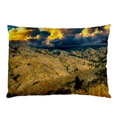 Hills Countryside Landscape Nature Pillow Case by Sapixe