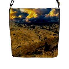 Hills Countryside Landscape Nature Flap Messenger Bag (l)  by Sapixe