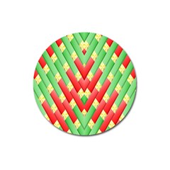 Christmas Geometric 3d Design Magnet 3  (round) by Sapixe