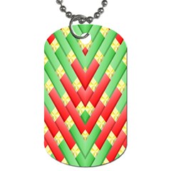 Christmas Geometric 3d Design Dog Tag (one Side) by Sapixe