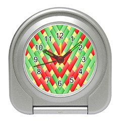 Christmas Geometric 3d Design Travel Alarm Clocks by Sapixe