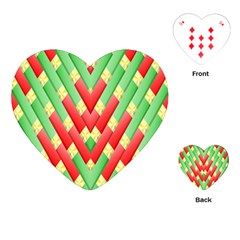 Christmas Geometric 3d Design Playing Cards (heart) 