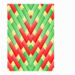 Christmas Geometric 3d Design Small Garden Flag (two Sides) by Sapixe