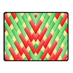 Christmas Geometric 3d Design Double Sided Fleece Blanket (small)  by Sapixe